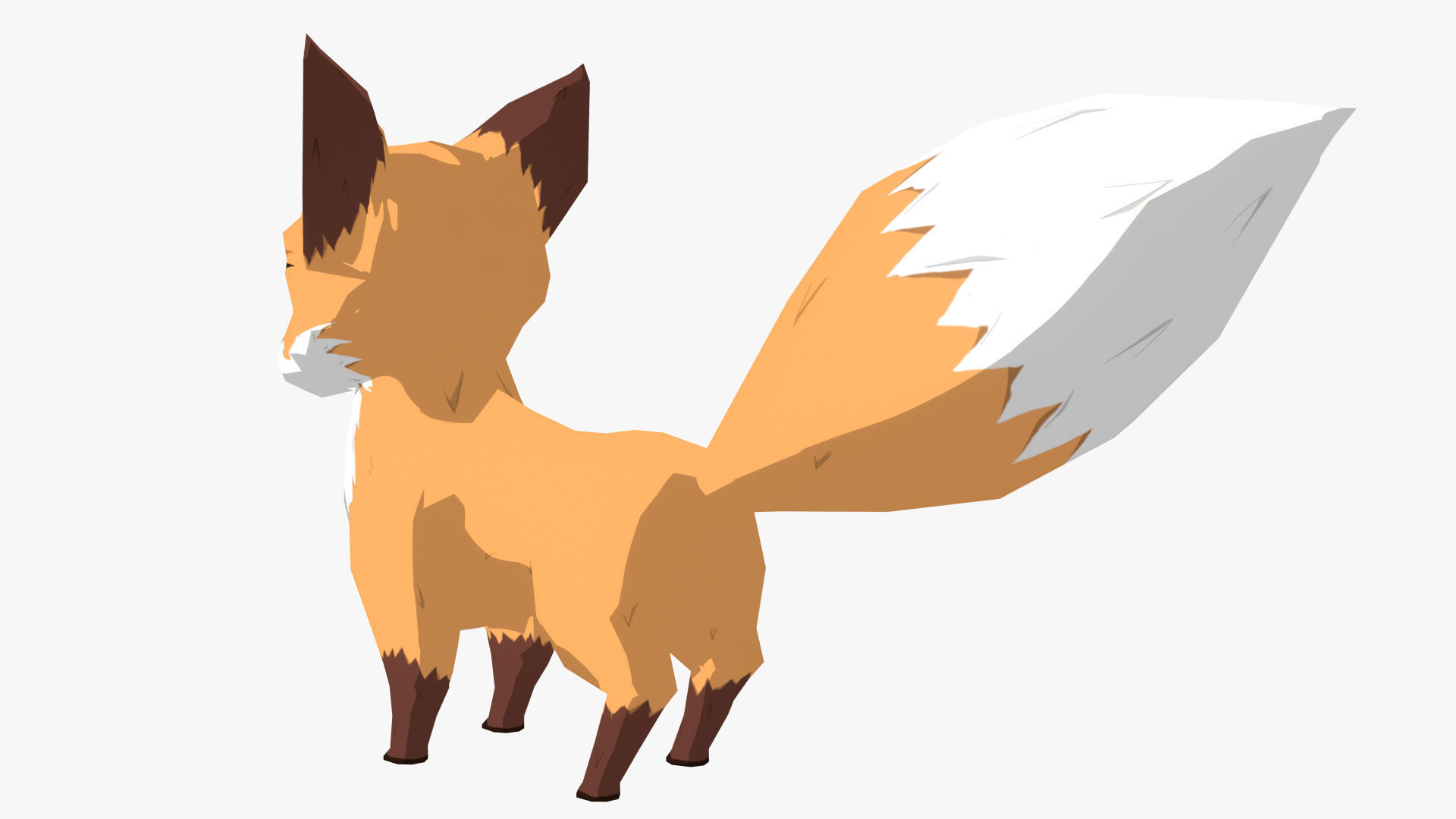 TOON FOX Low-poly 3D model_9