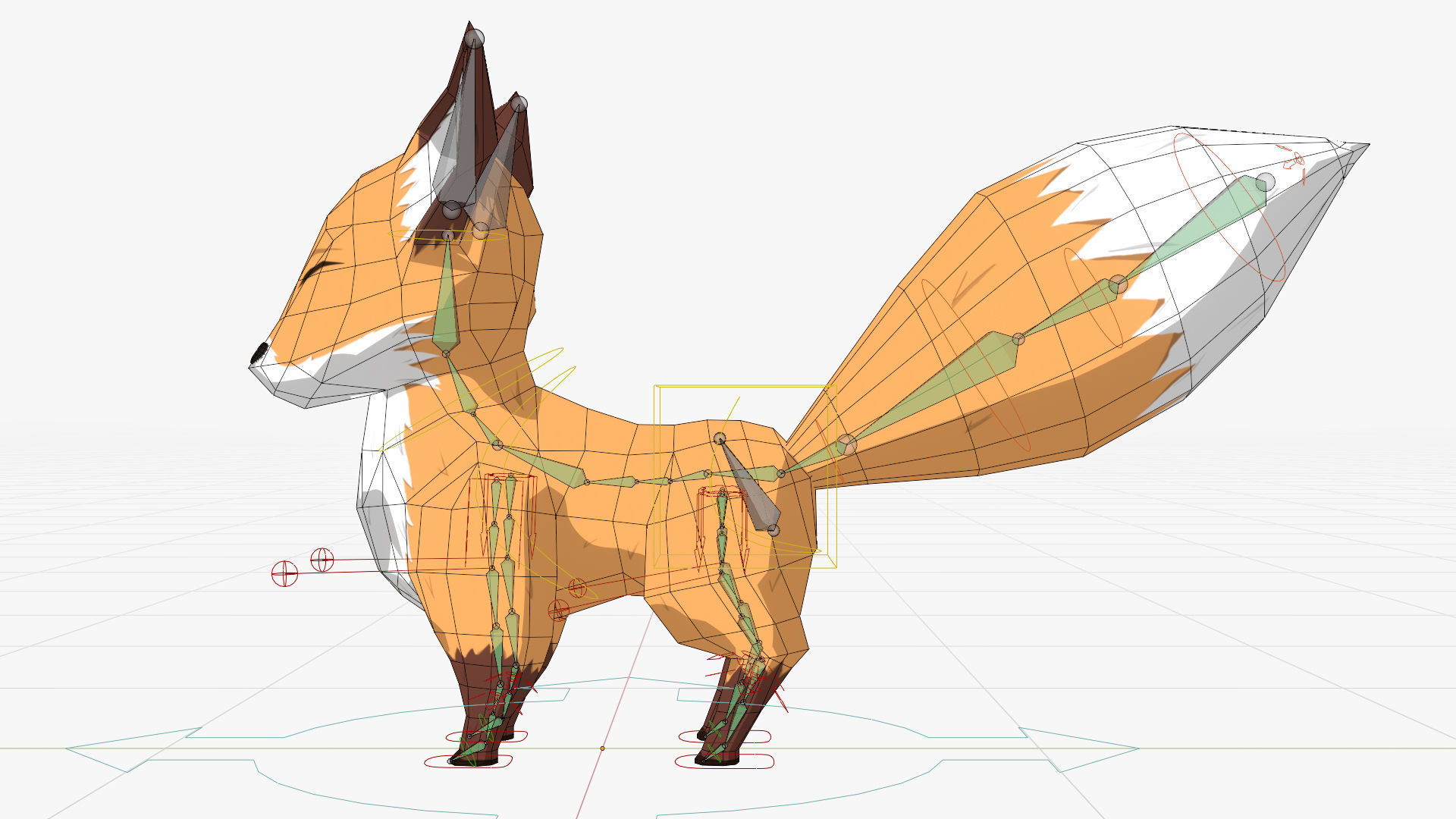 TOON FOX Low-poly 3D model_8
