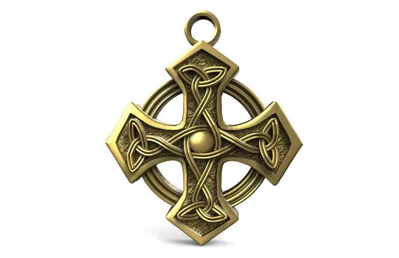Celtic cross pendant 6 3D print model_0