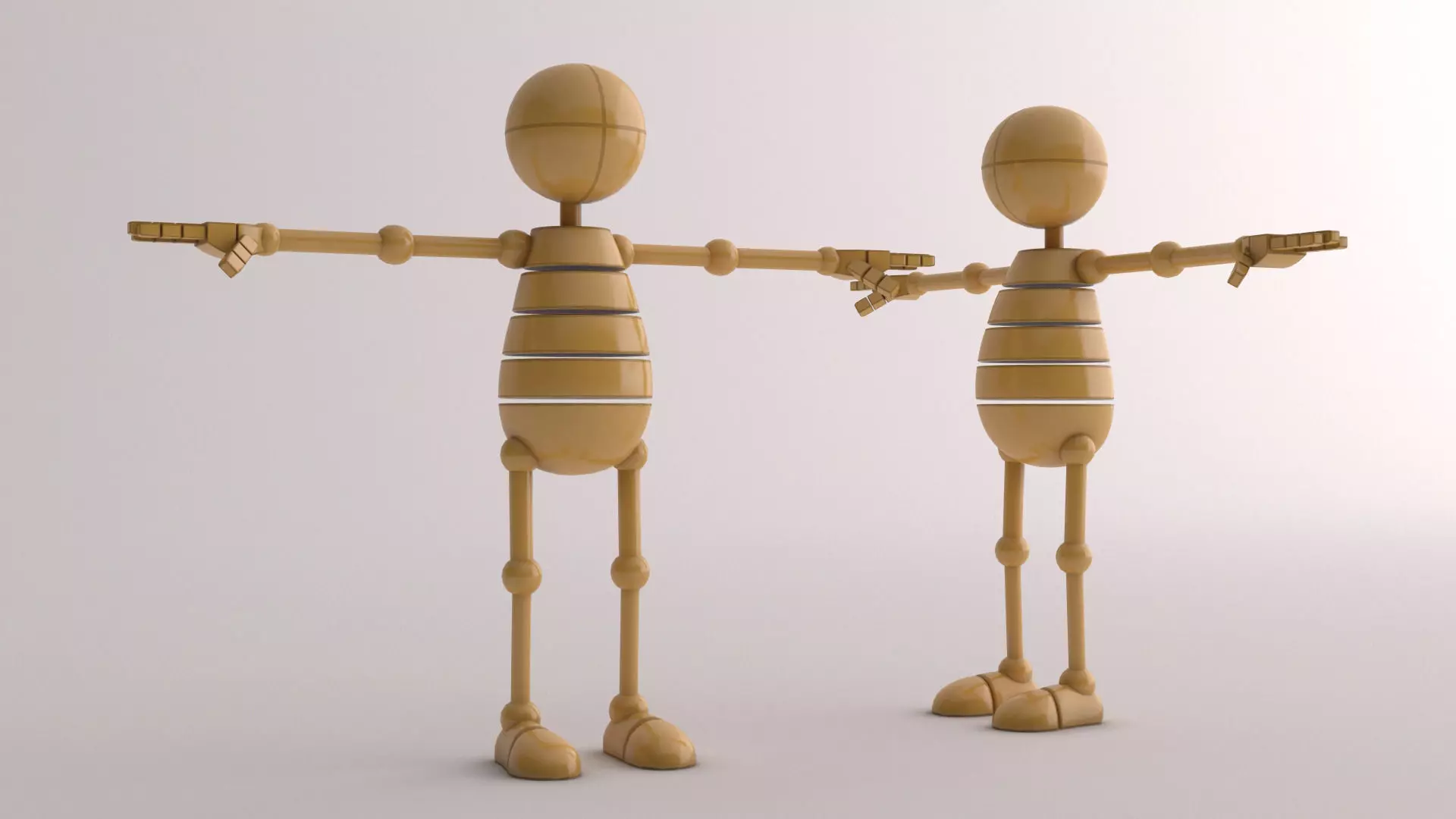 RIGGED CHARACTER---Box Cartoon Man Standard 3D model_27