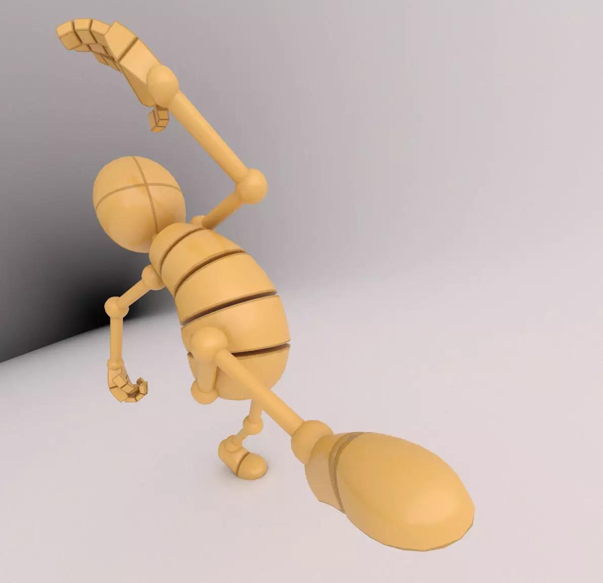 RIGGED CHARACTER---Box Cartoon Man Standard 3D model_14