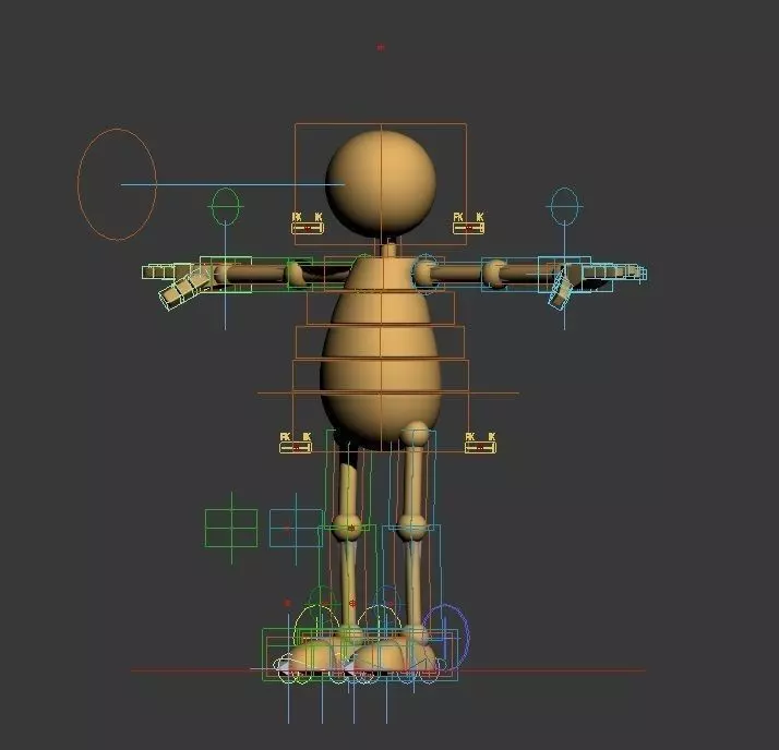 RIGGED CHARACTER---Box Cartoon Man Standard 3D model_13