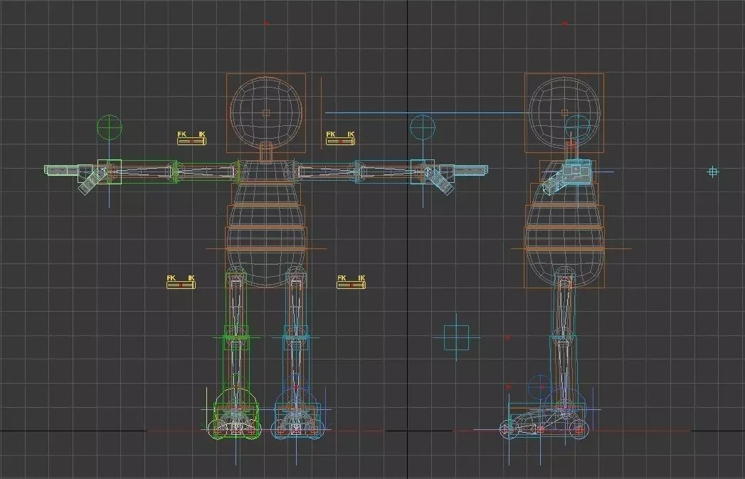 RIGGED CHARACTER---Box Cartoon Man Standard 3D model_2