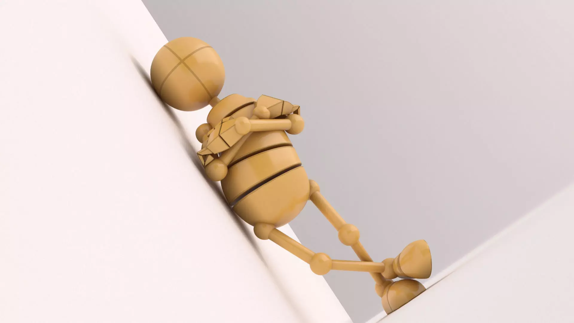 RIGGED CHARACTER---Box Cartoon Man Standard 3D model_12