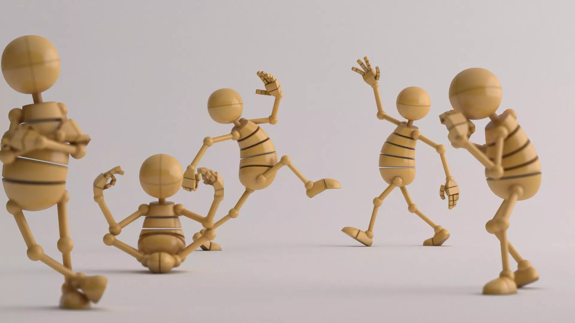 RIGGED CHARACTER---Box Cartoon Man Standard 3D model_24