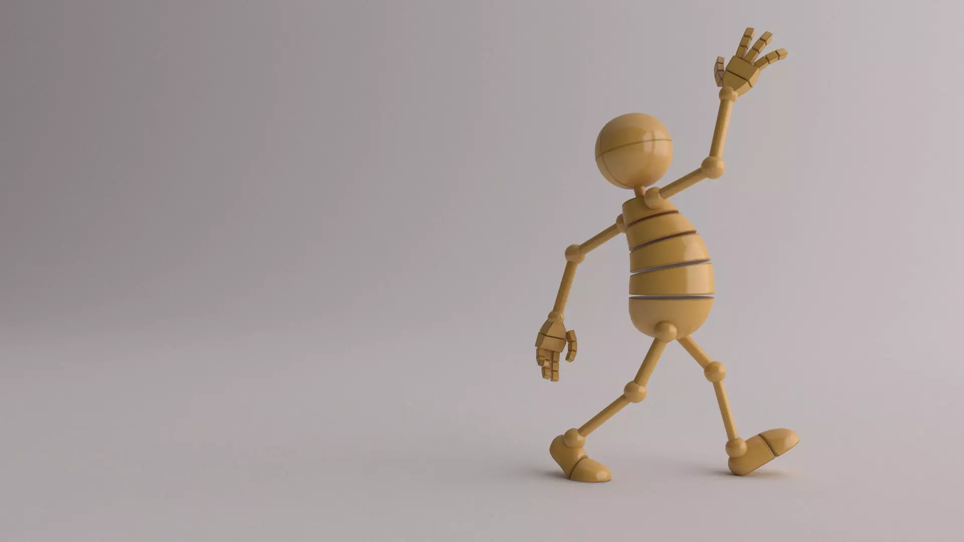 RIGGED CHARACTER---Box Cartoon Man Standard 3D model_18