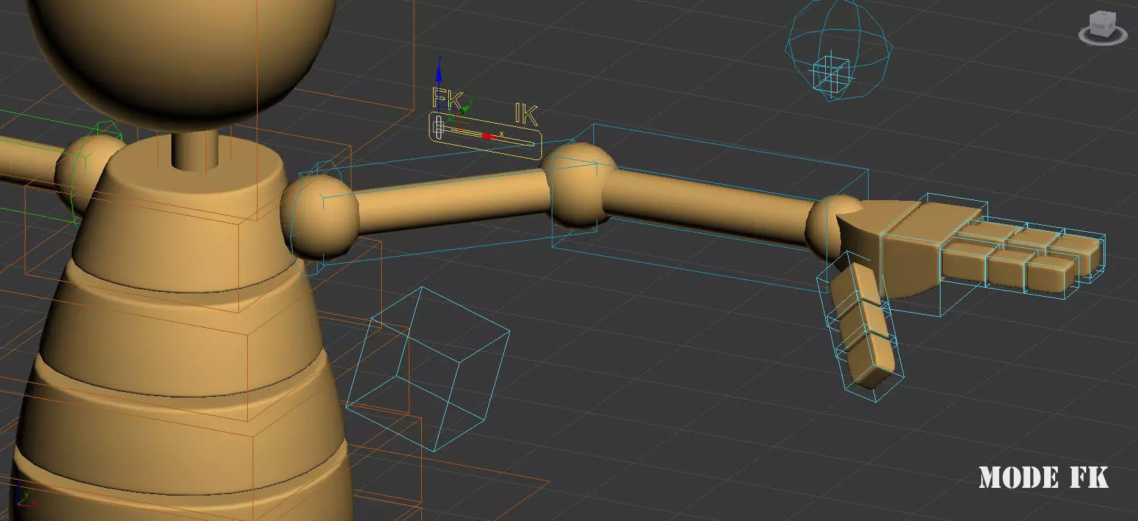 RIGGED CHARACTER---Box Cartoon Man Standard 3D model_10