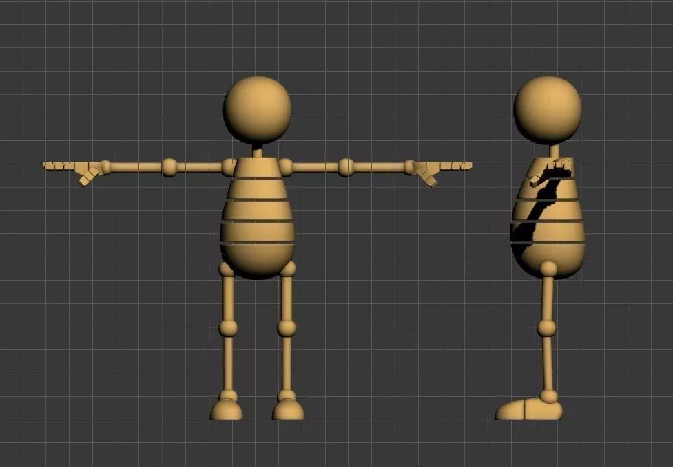 RIGGED CHARACTER---Box Cartoon Man Standard 3D model_17