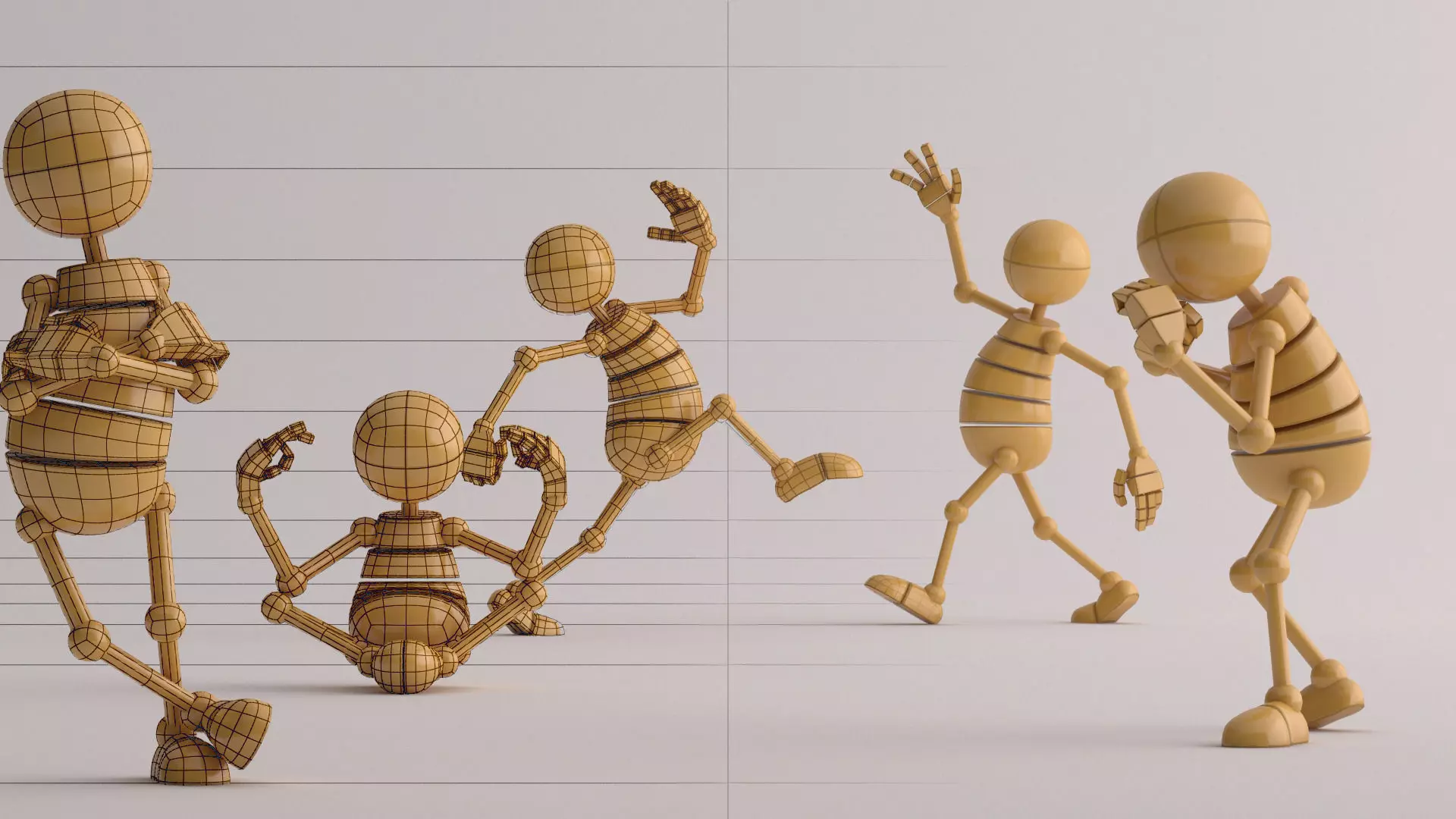 RIGGED CHARACTER---Box Cartoon Man Standard 3D model_35