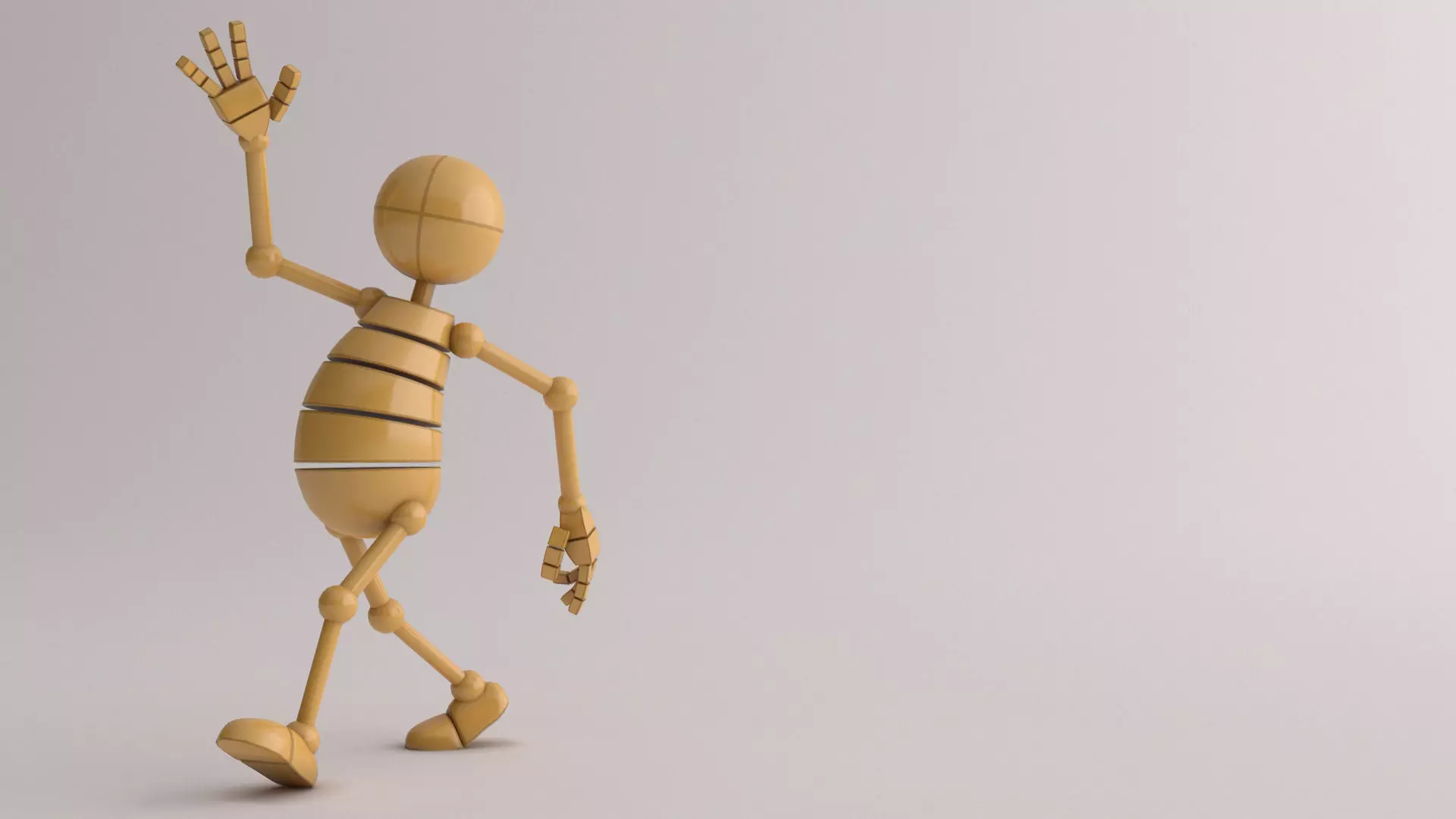 RIGGED CHARACTER---Box Cartoon Man Standard 3D model_9