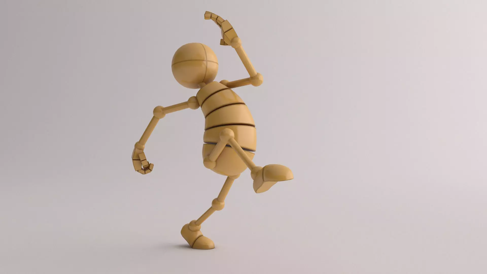 RIGGED CHARACTER---Box Cartoon Man Standard 3D model_6