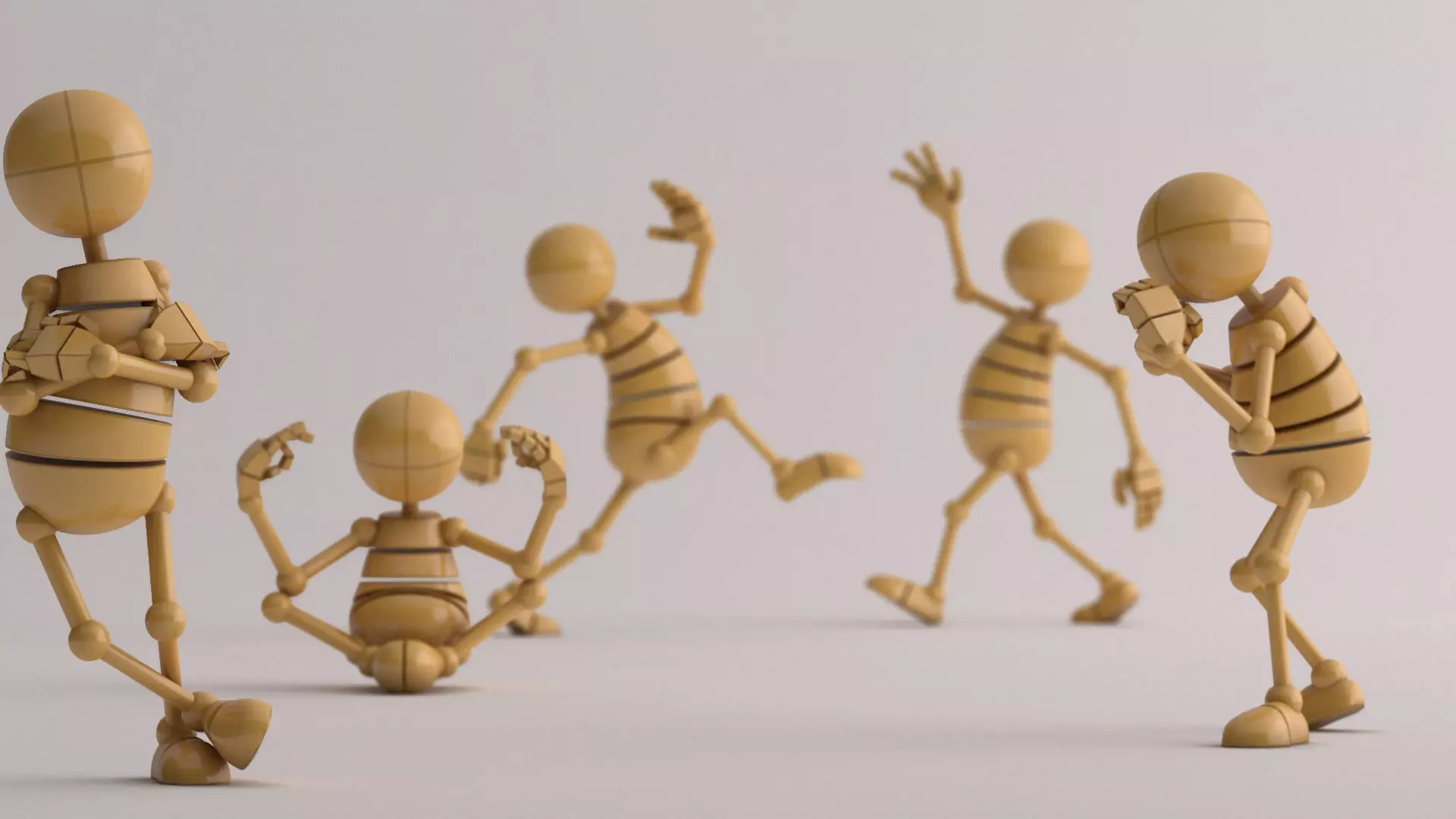 RIGGED CHARACTER---Box Cartoon Man Standard 3D model_19