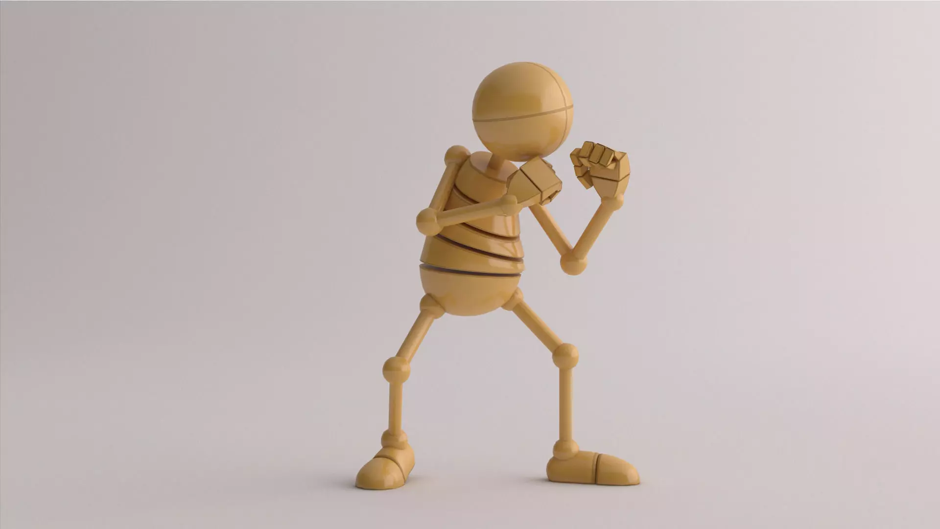 RIGGED CHARACTER---Box Cartoon Man Standard 3D model_21