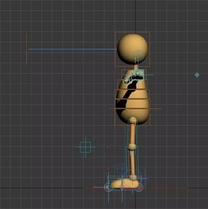 RIGGED CHARACTER---Box Cartoon Man Standard 3D model_23