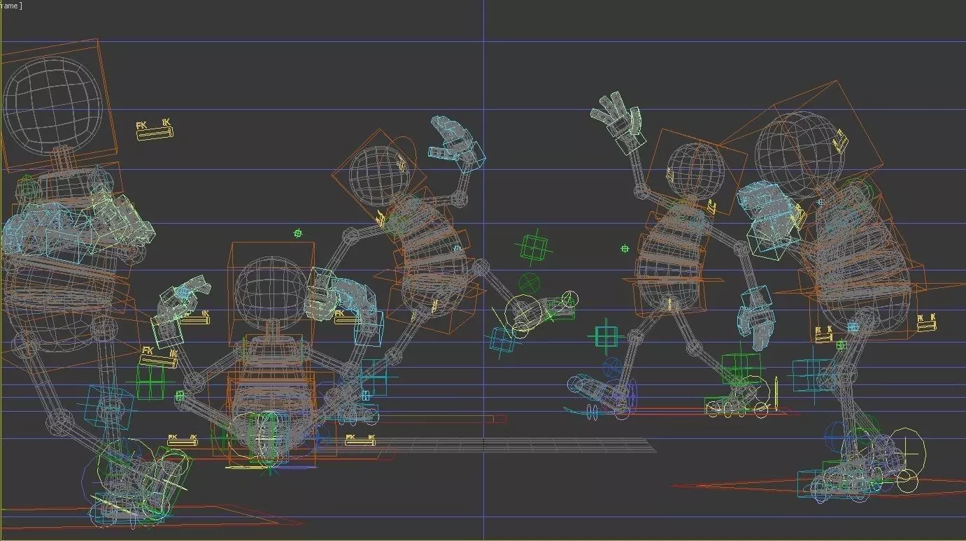 RIGGED CHARACTER---Box Cartoon Man Standard 3D model_11