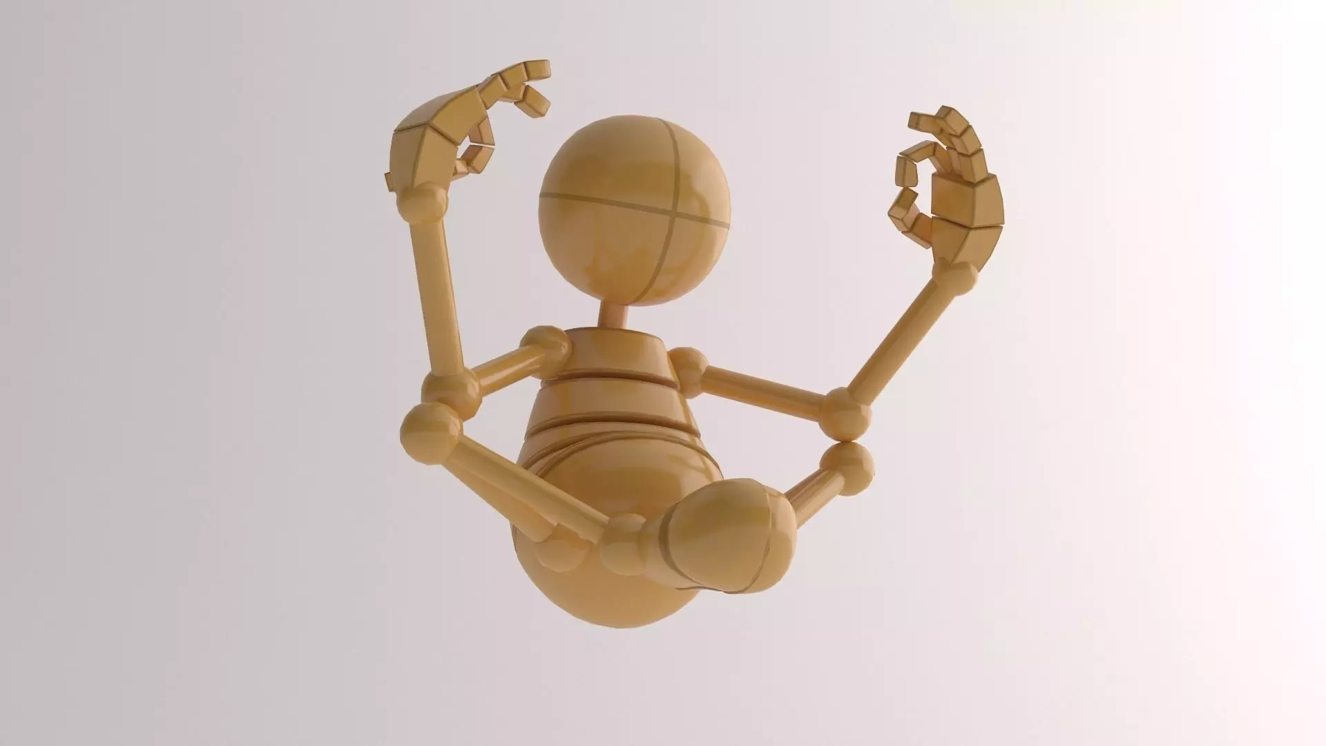 RIGGED CHARACTER---Box Cartoon Man Standard 3D model_16