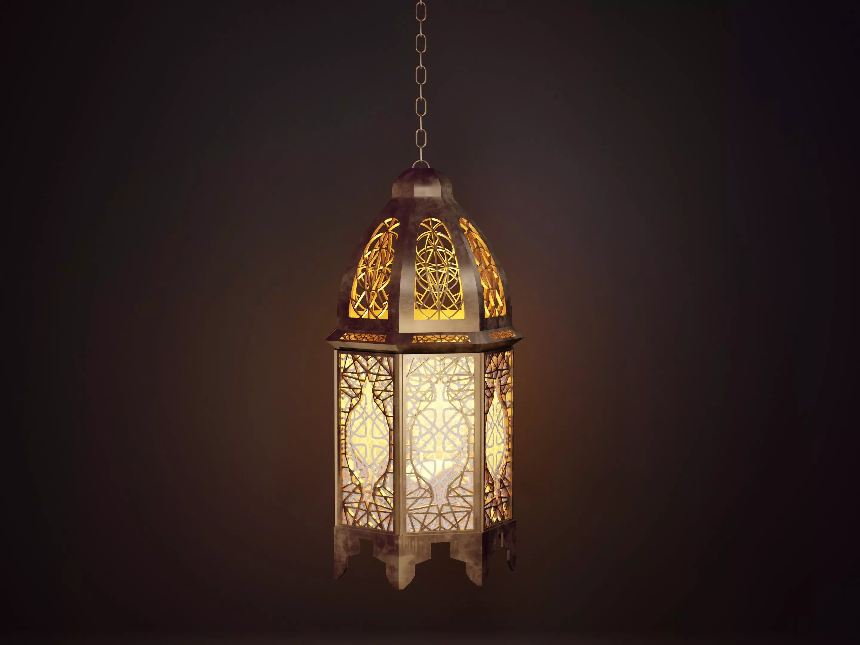 AsianLantern06 hanging lantern Low-poly 3D model_0
