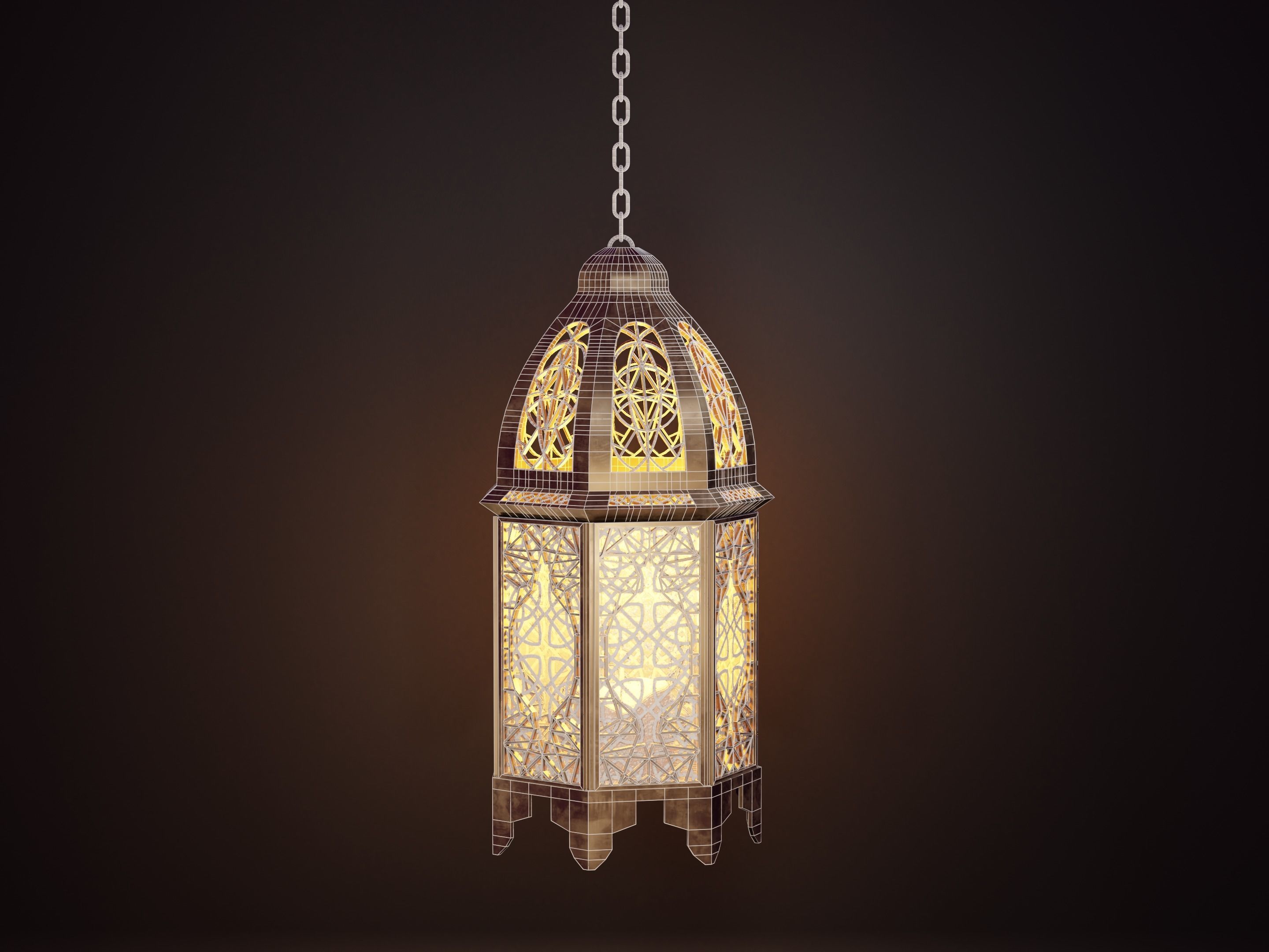AsianLantern06 hanging lantern Low-poly 3D model_1