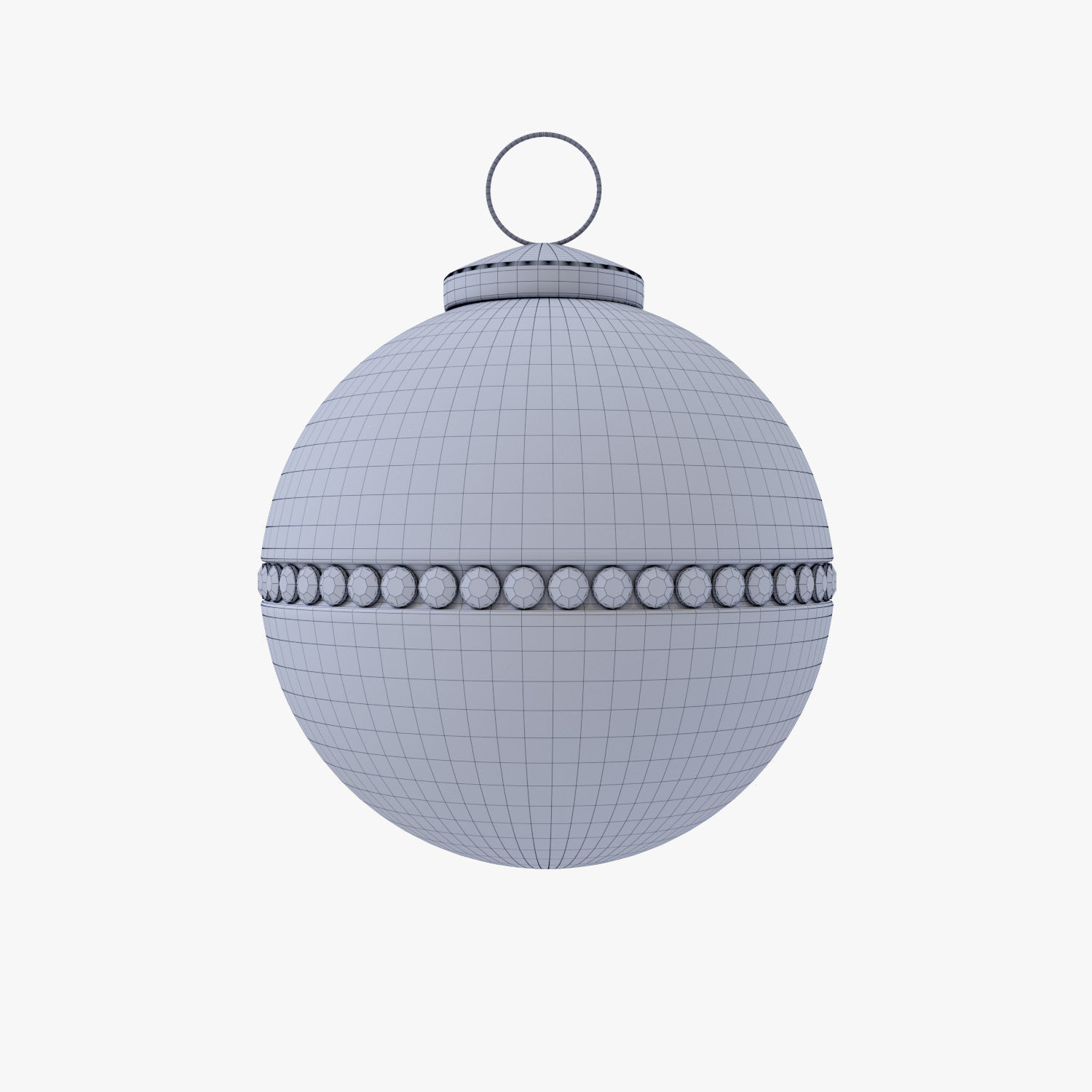 Christmas balls - blue frost 3D model_3