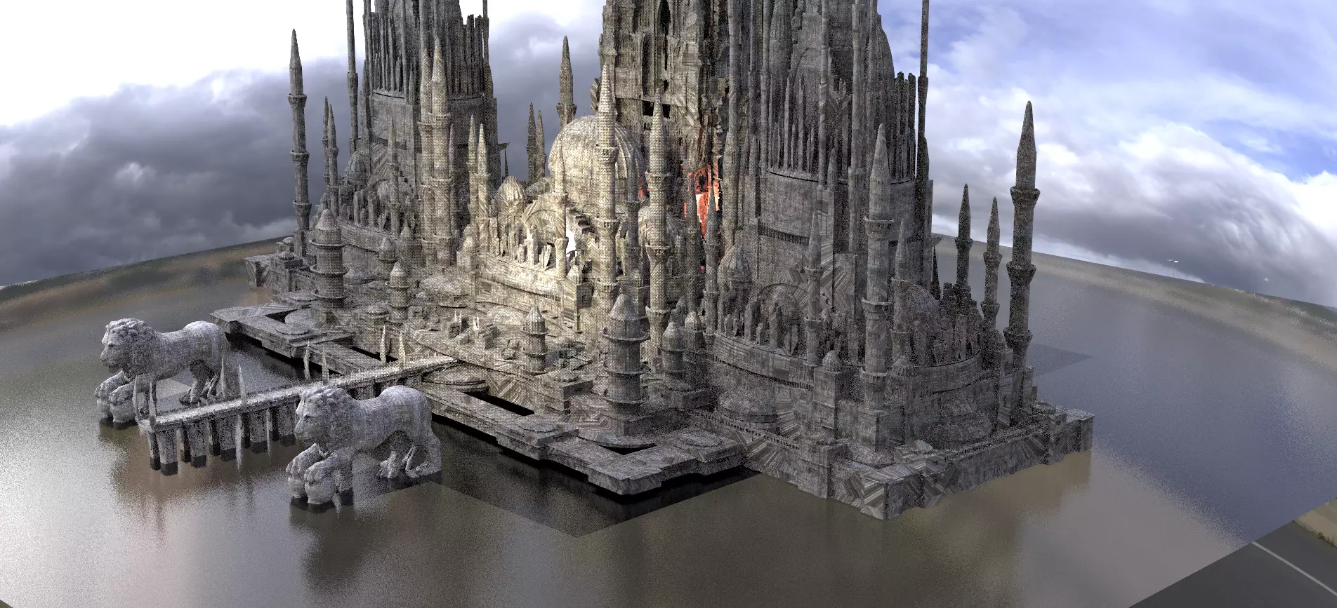 King Richards Palace Lions castle 1 3D model_0