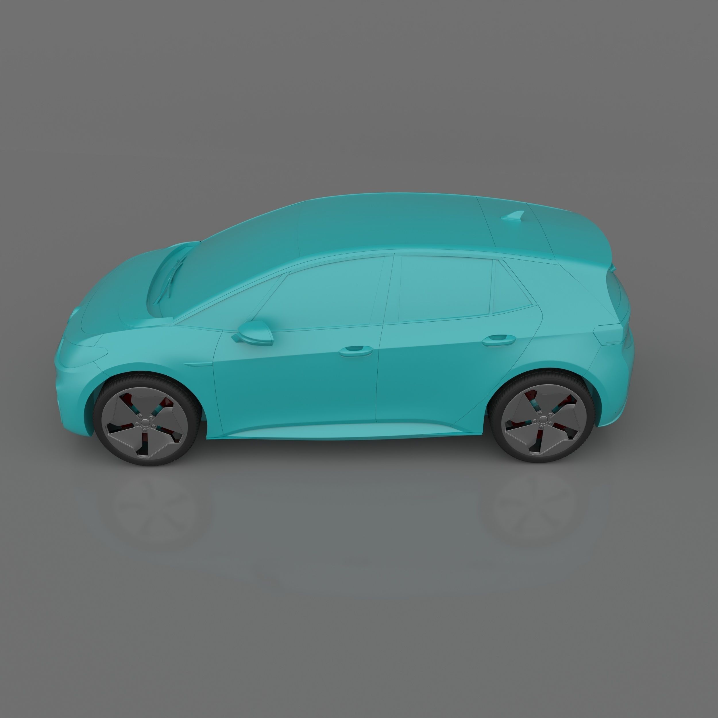 Volkswagen ID3 Ready to Print STL Files 3D model 3D printable | CGTrader