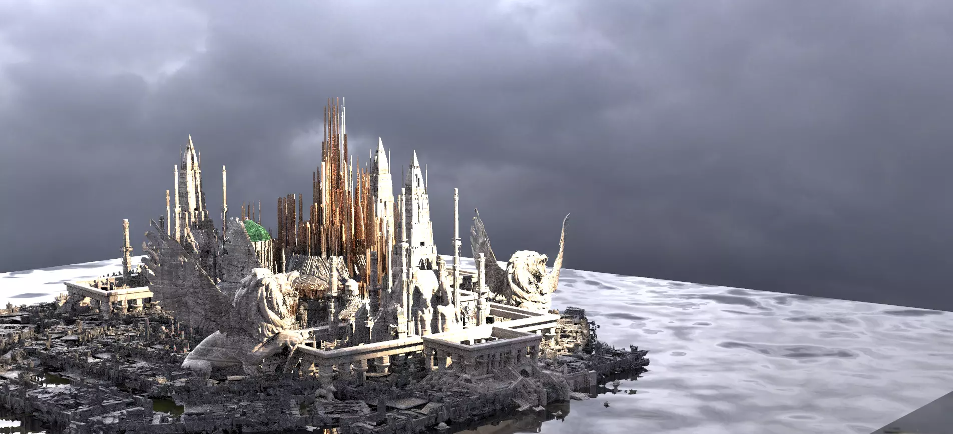 Emperors High palace City Kit bash 3D model