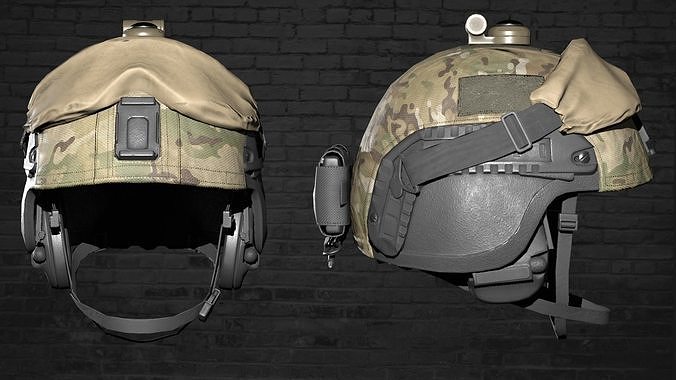 MILITARY Game Ready LSZH Low Cut helmet Low-poly Low-poly 3D model