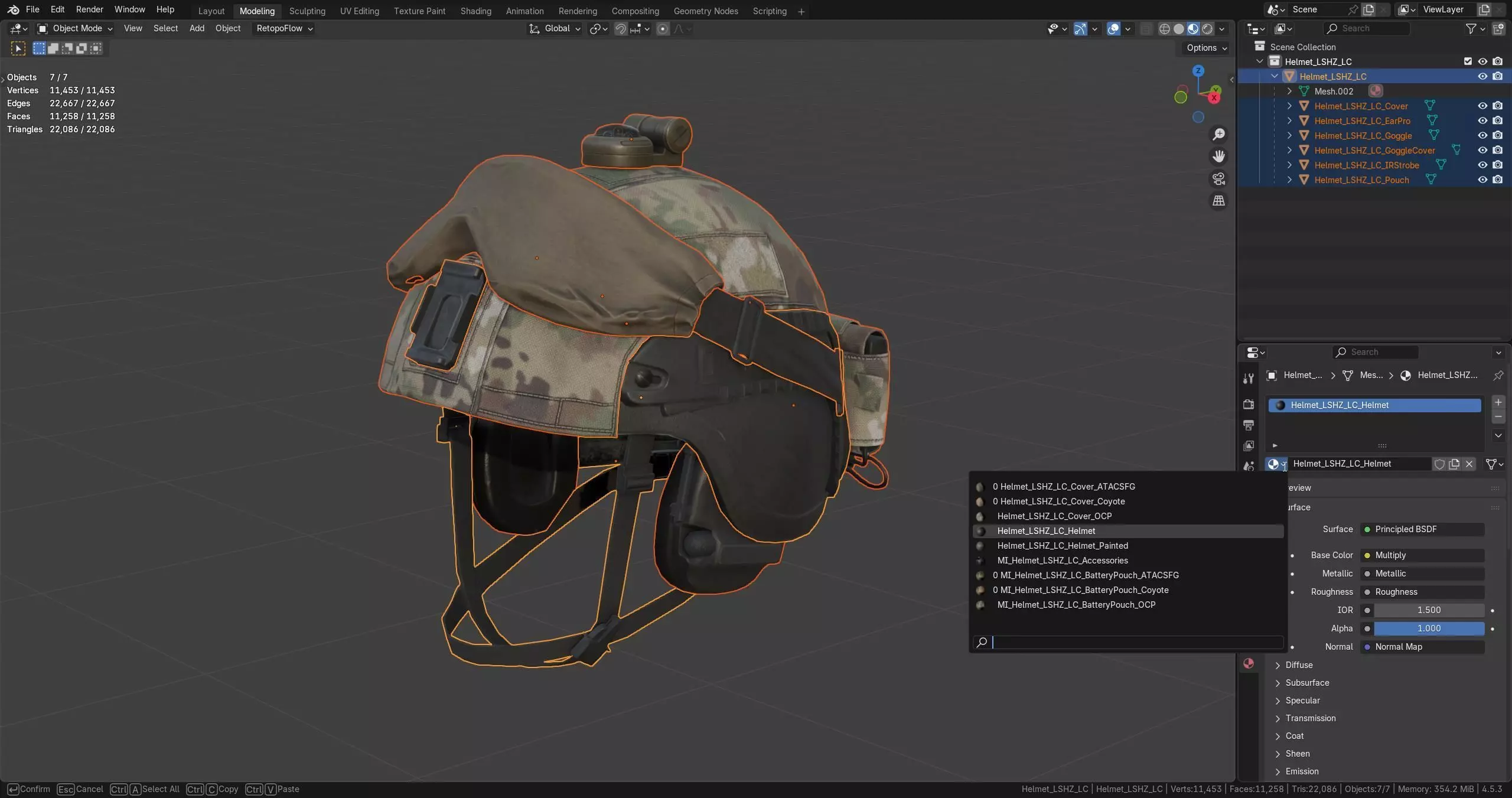 LSHZ HELMET LOW CUT Low-poly 3D model_9
