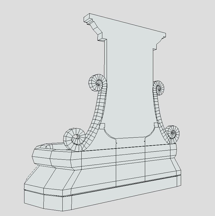 Fountain Low-poly 3D model_13