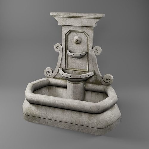 Fountain Low-poly 3D model