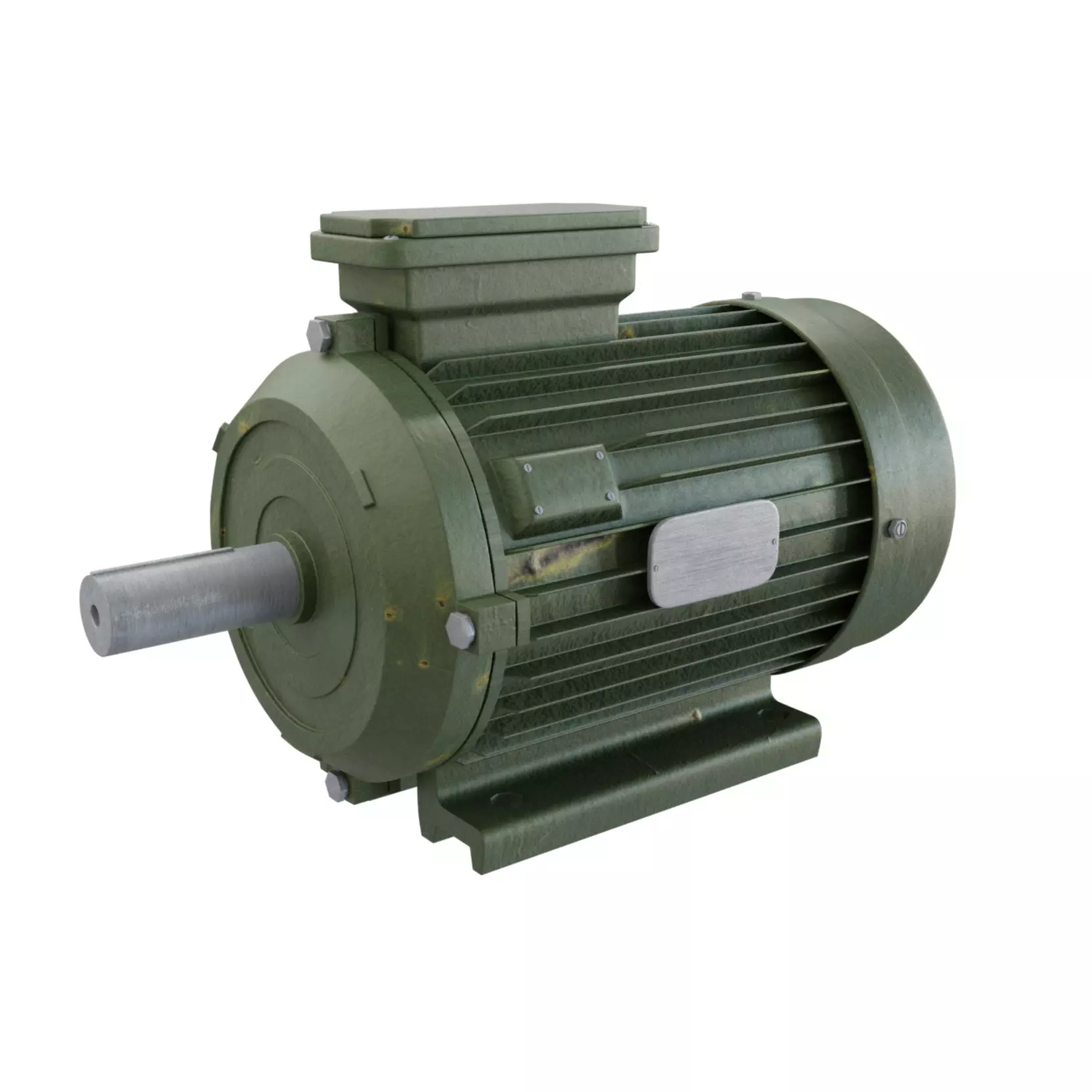 Electrical Asynchronous Motor Low-poly 3D model