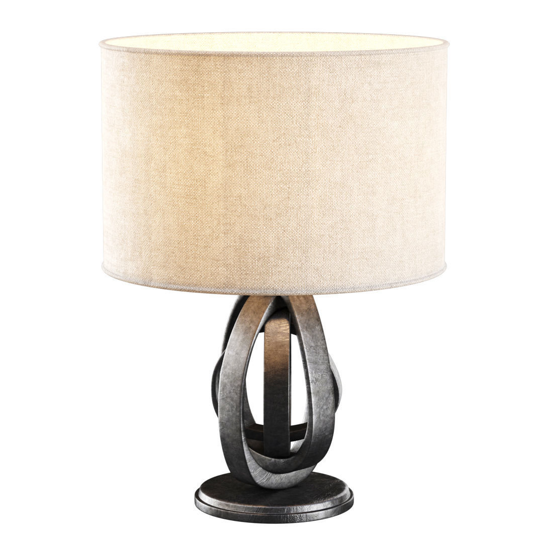 Rock modern table lamp 3D model_1