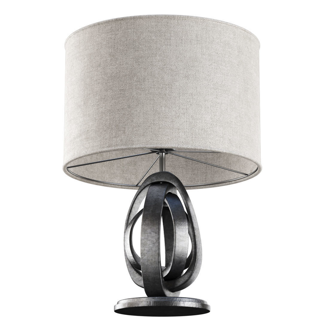 Rock modern table lamp 3D model_2