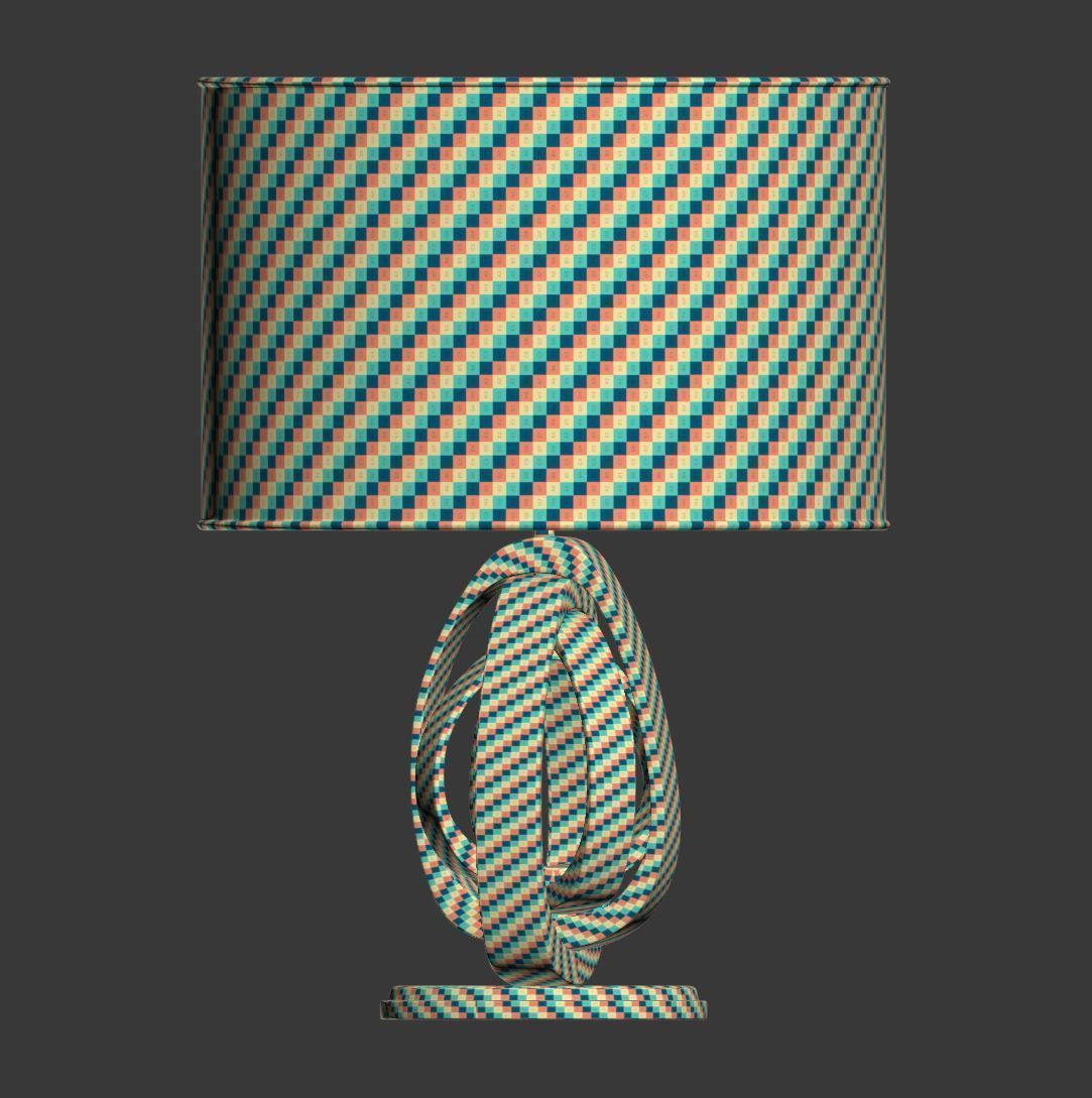 Rock modern table lamp 3D model_3