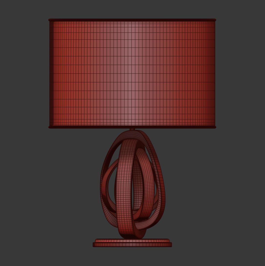 Rock modern table lamp 3D model_4