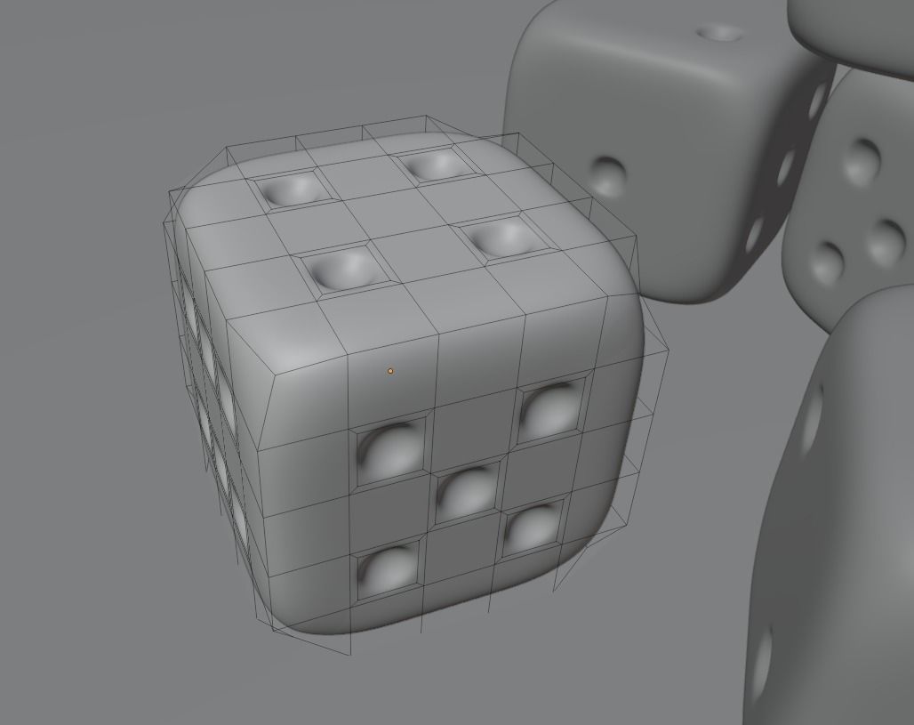 Plastic dice cube 3D model_5