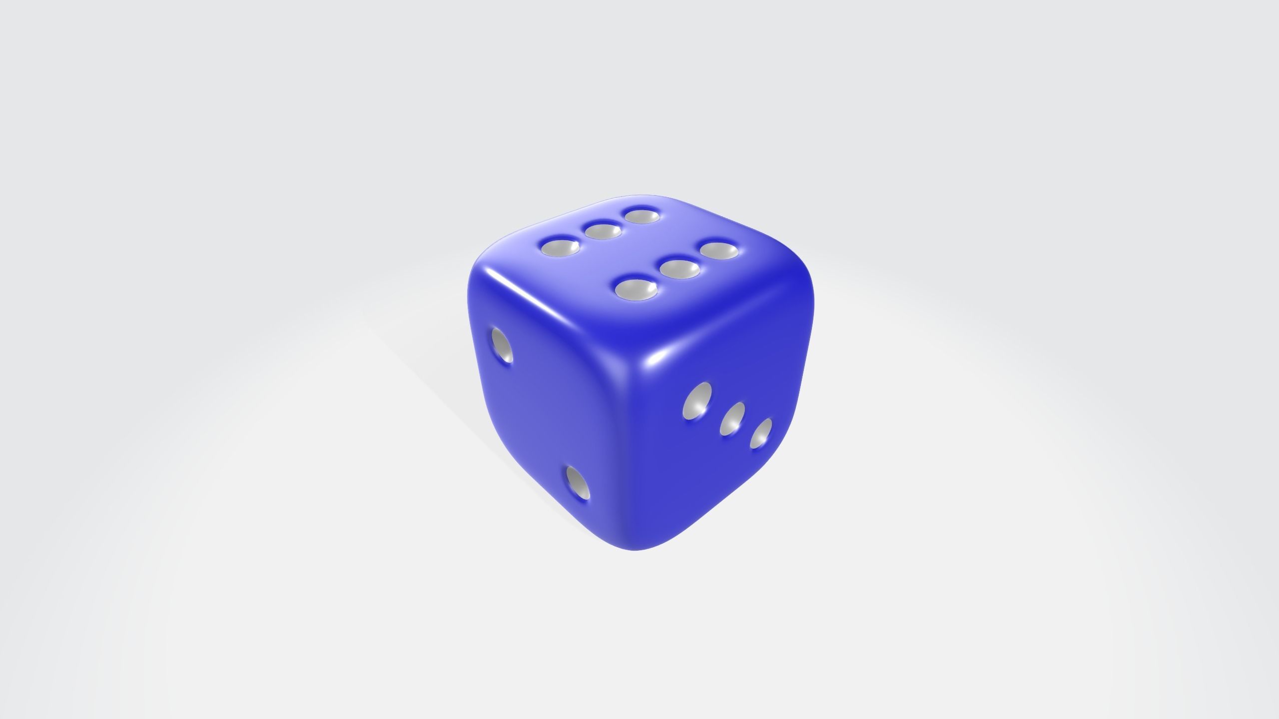 Plastic dice cube 3D model_3