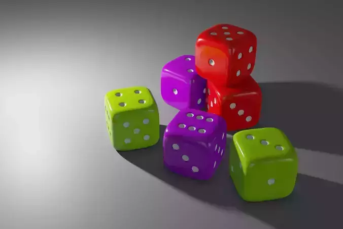 Plastic dice cube