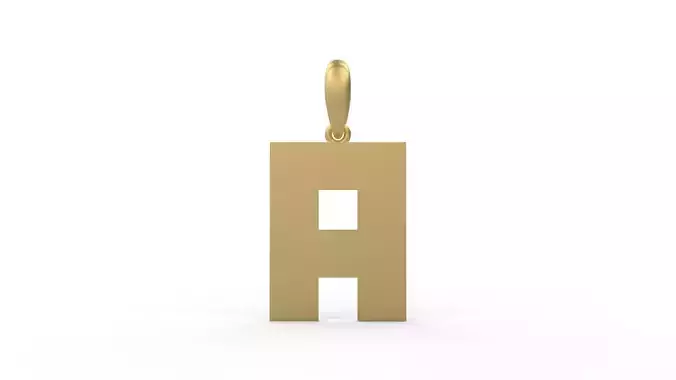 Initial Letters Pendant Bulky Pixels A 3D print model