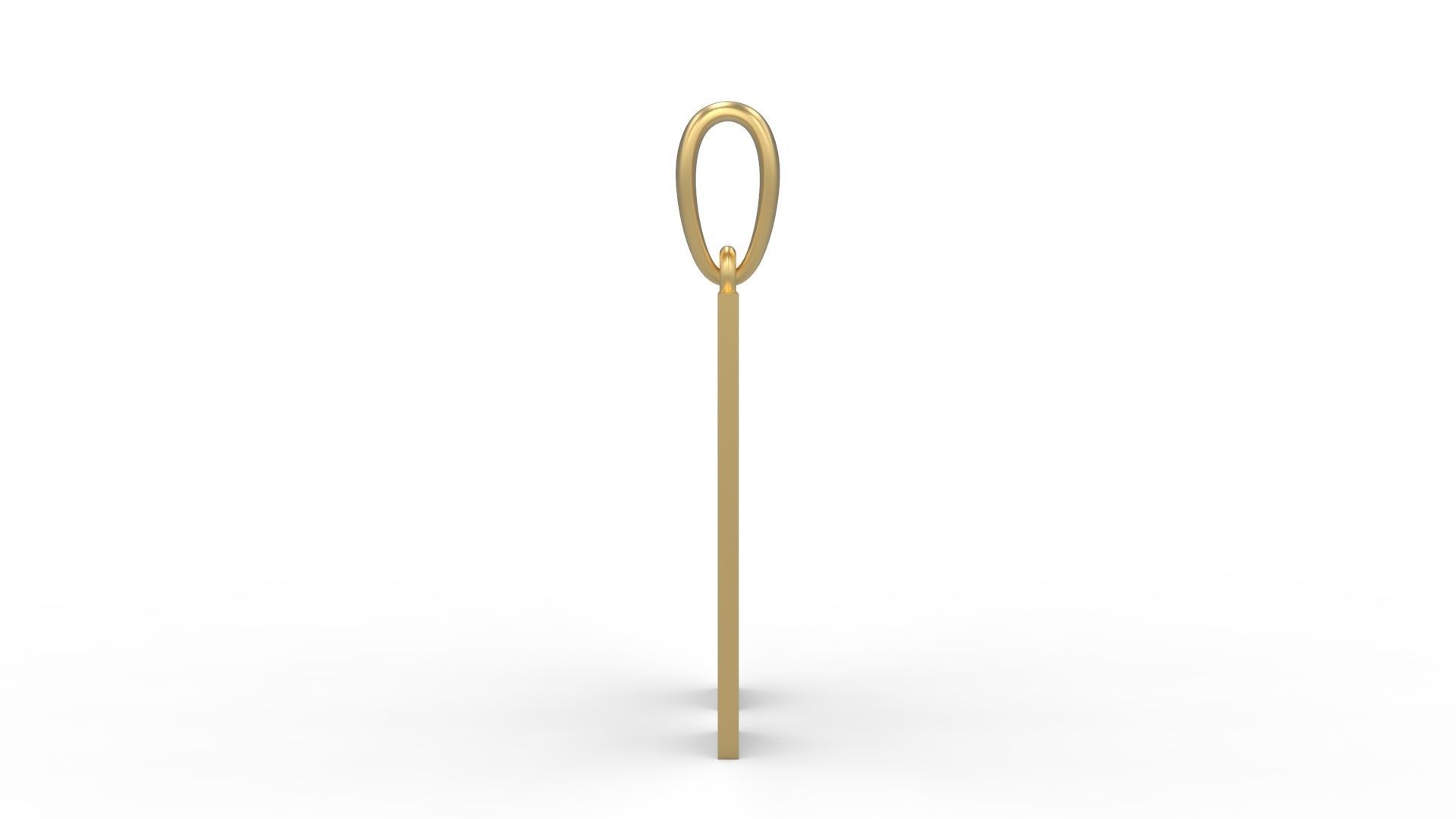 Initial Letters Pendant Bulky Pixels H 3D print model_2