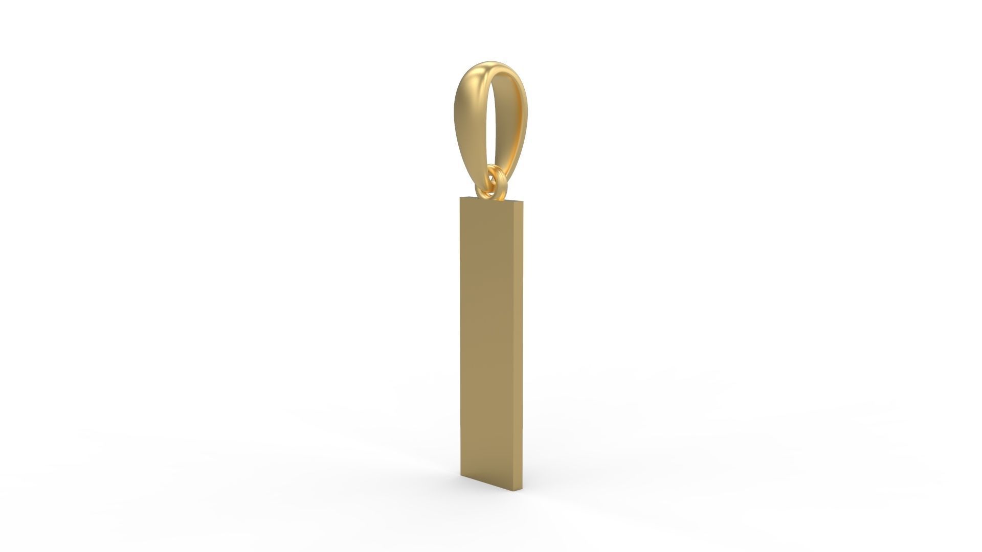 Initial Letters Pendant Bulky Pixels I 3D print model_1