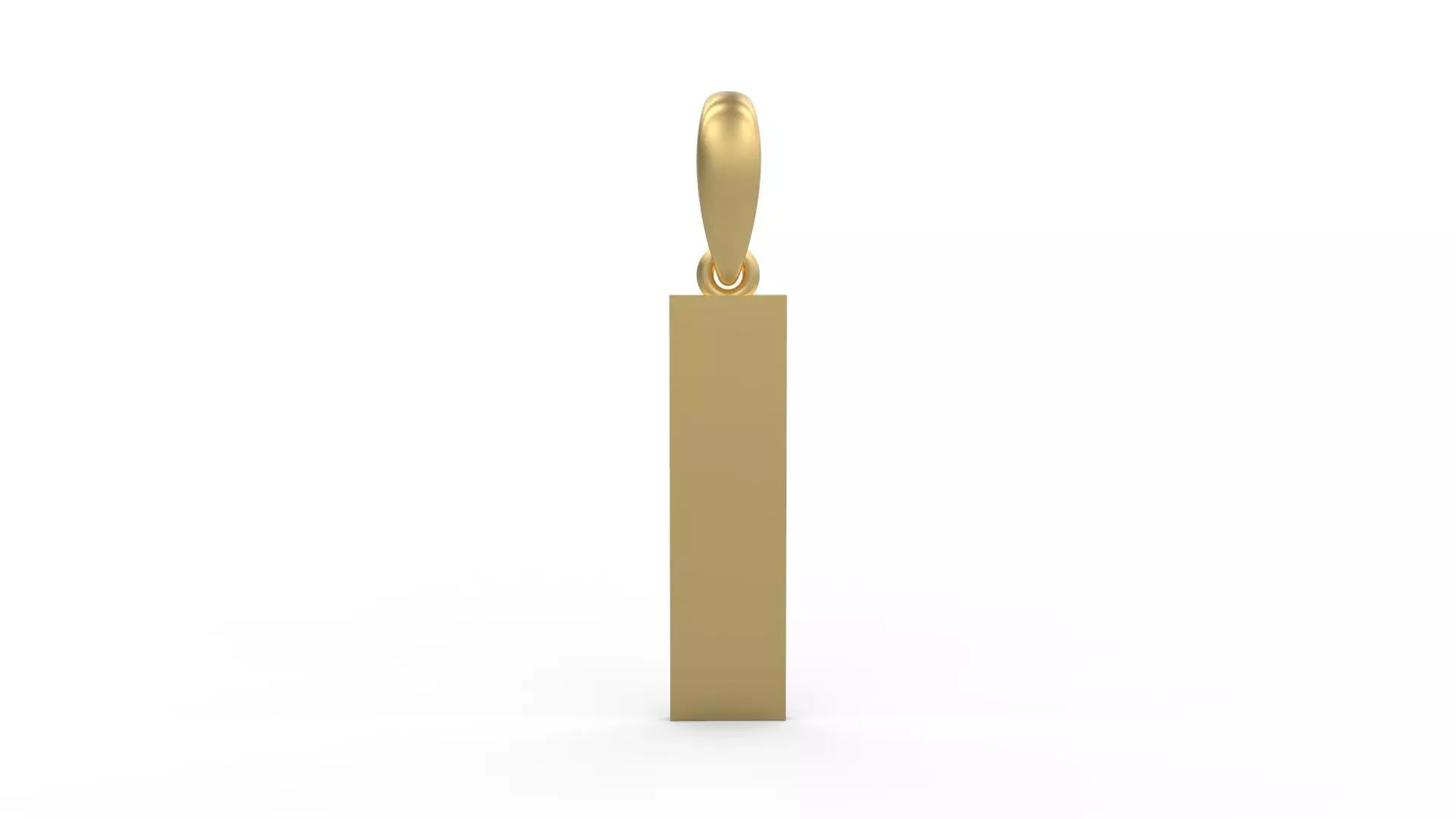 Initial Letters Pendant Bulky Pixels I 3D print model_0