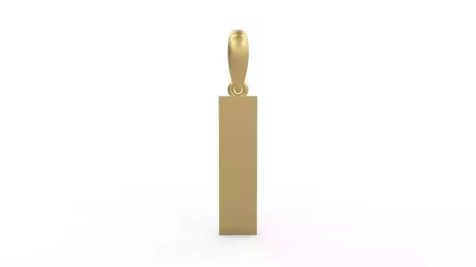 Initial Letters Pendant Bulky Pixels I 3D print model
