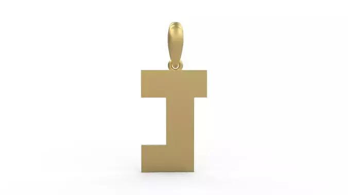 Initial Letters Pendant Bulky Pixels J 3D print model