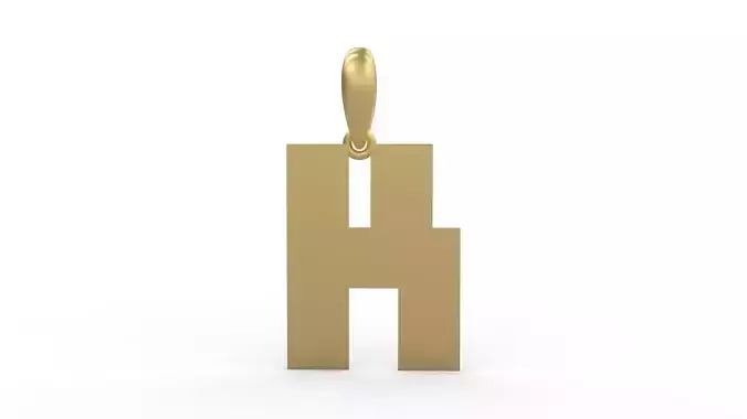 Initial Letters Pendant Bulky Pixels K 3D print model