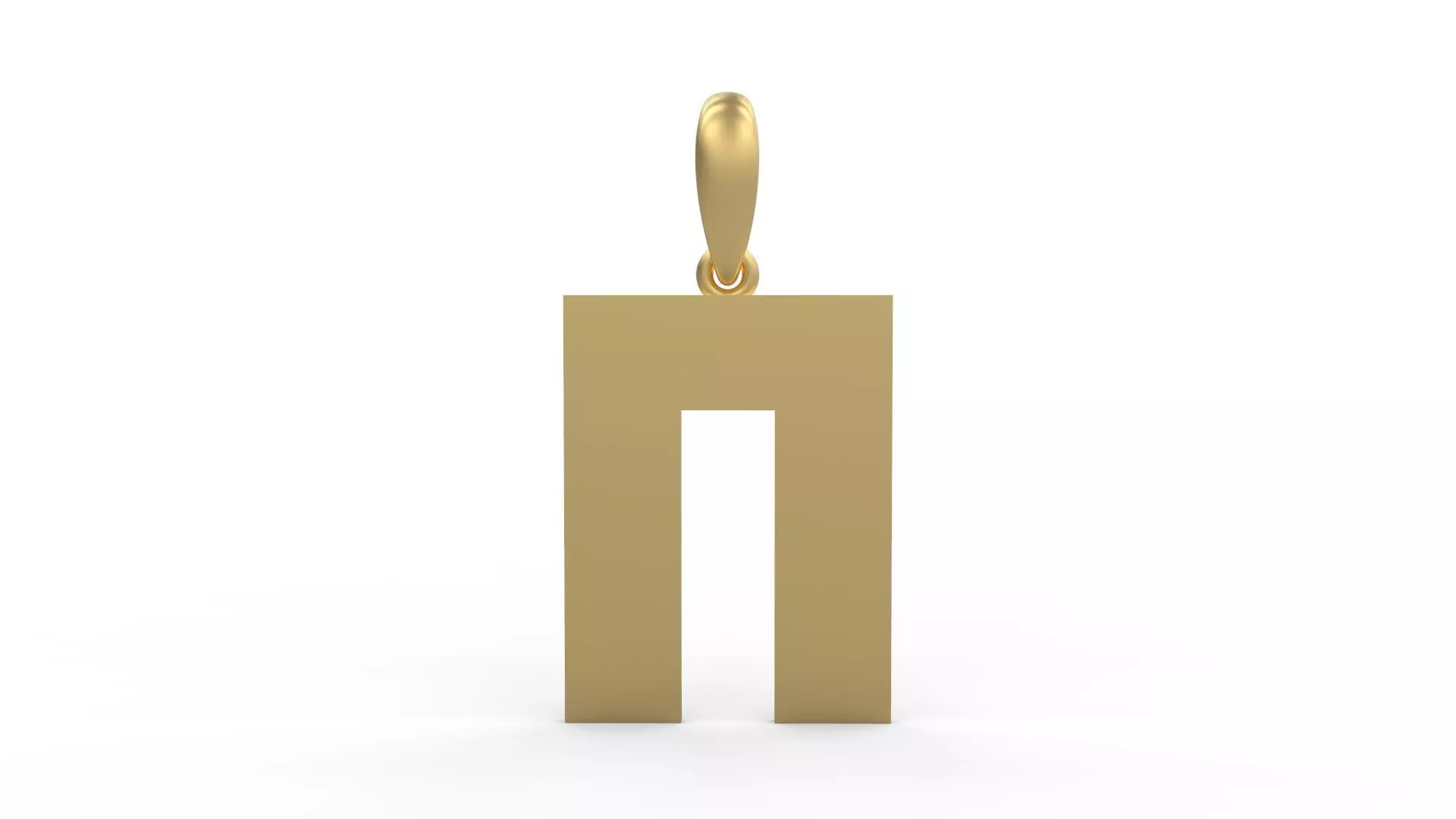 Initial Letters Pendant Bulky Pixels N 3D print model_0