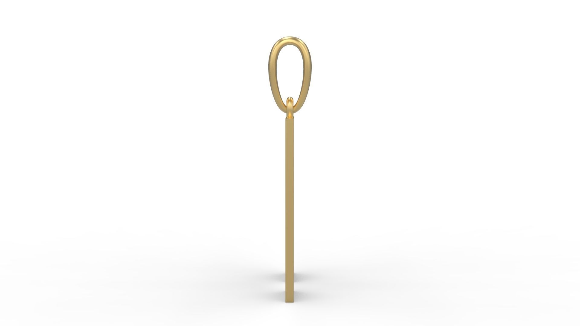 Initial Letters Pendant Bulky Pixels N 3D print model_2