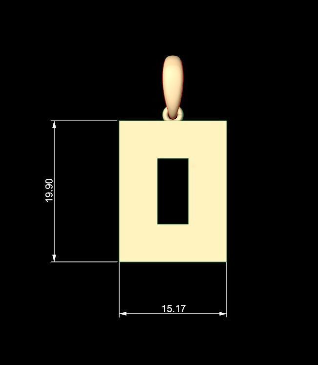 Initial Letters Pendant Bulky Pixels O 3D print model_5
