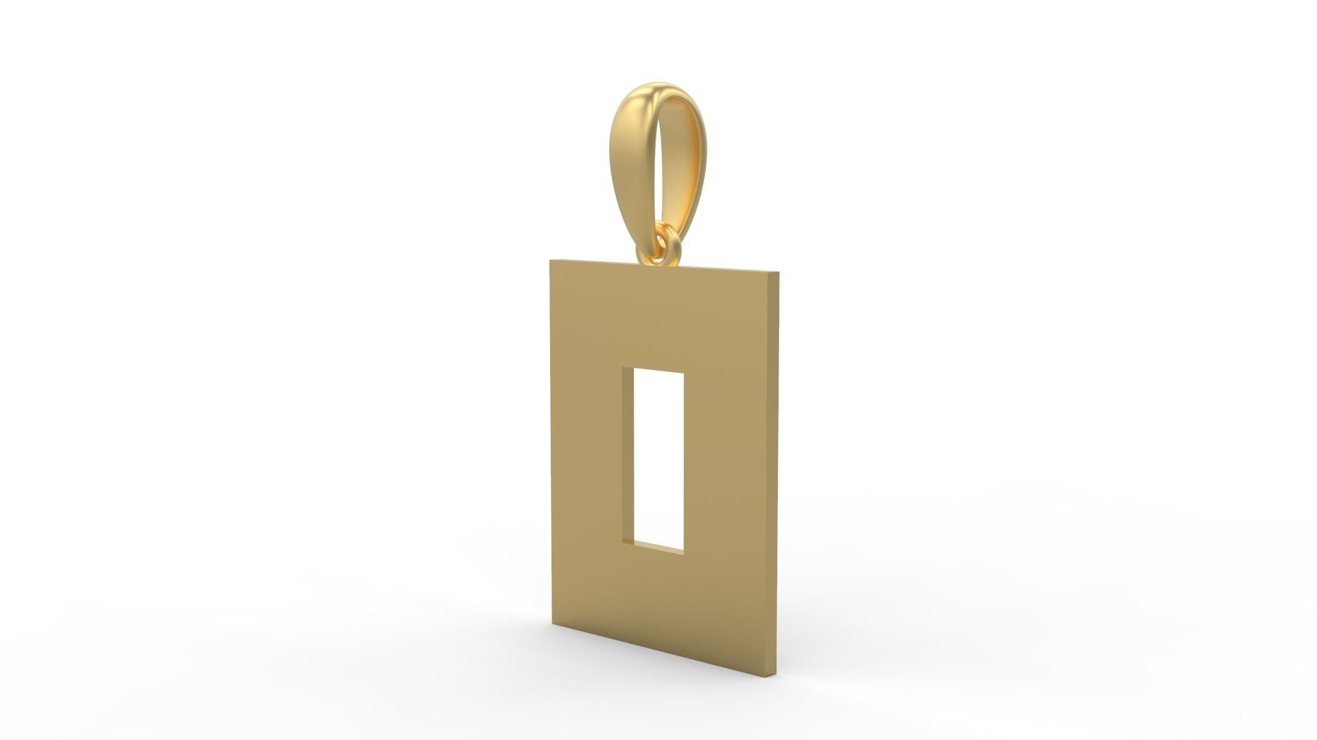 Initial Letters Pendant Bulky Pixels O 3D print model_1