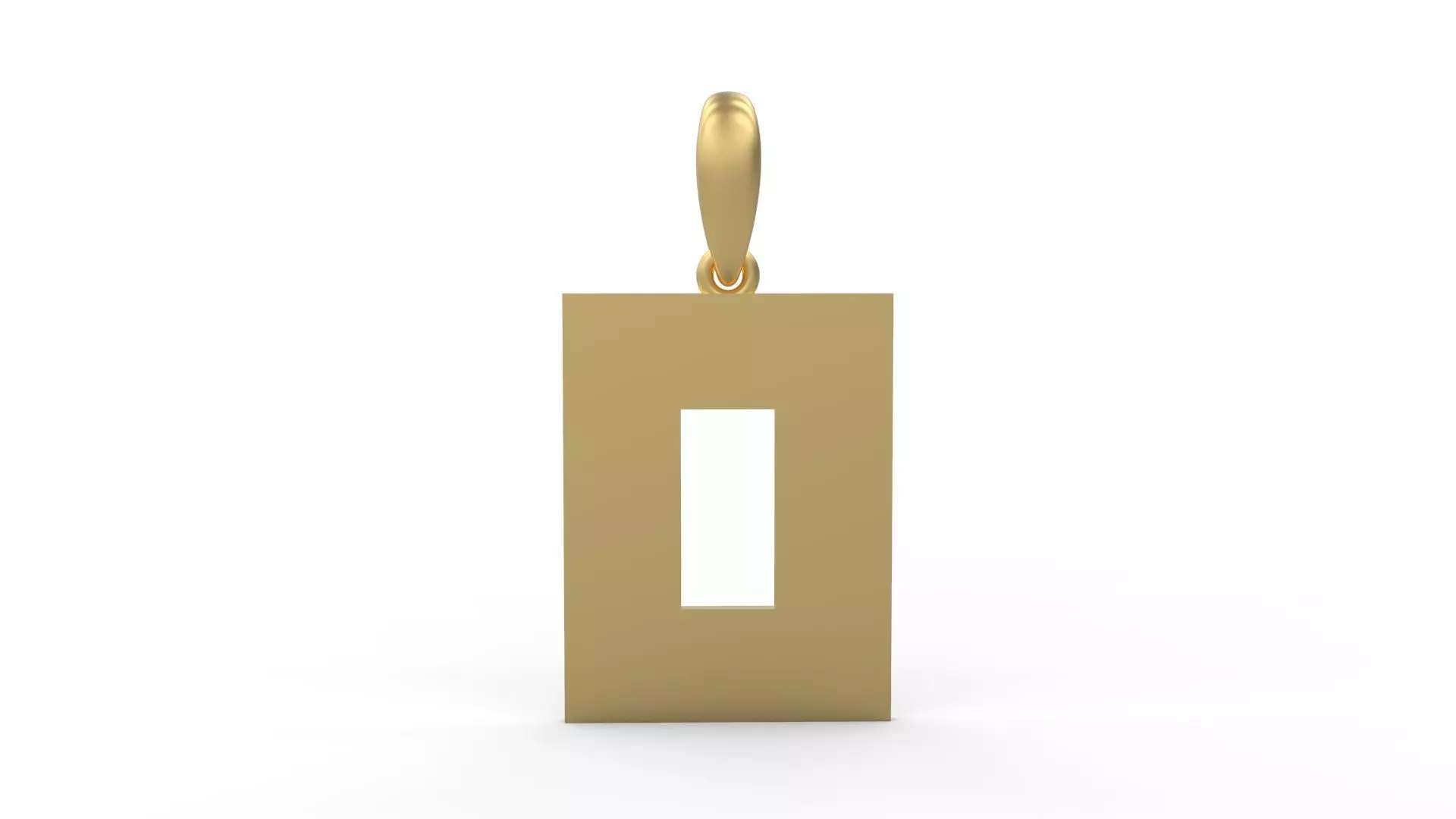 Initial Letters Pendant Bulky Pixels O 3D print model_0